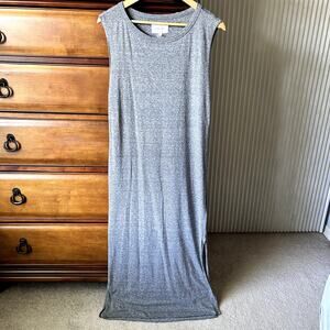 Current Elliott Women´s Gray Muscle Sleeveless Jersey Slits Long Dress Size 0